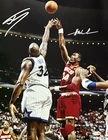 HAKEEM OLAJUWON SHAQUILLE SHAQ O'NEAL AUTOGRAPHED 16x20 PHOTO JSA #2