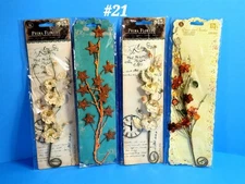 RETIRED PRIMA BEAUTIFUL 4 PK "LARGE" BEAUTIFUL VINES STEMS FLOWERS SCRAPBOOK #21