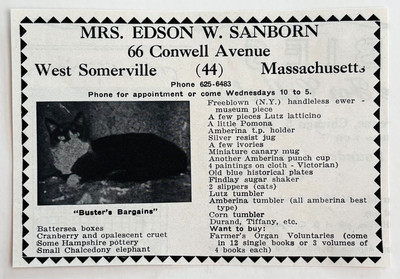 1961 Edson Sanborn Antiques Advertisement West Somerville Massachusetts DWV10