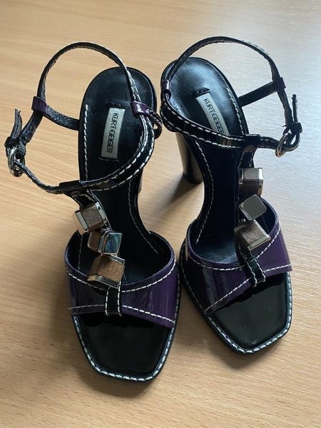 Women Kurt Geiger Heels Purple Leather 35