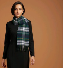 Lochcarron Scotland Scotch Tartan Plaid Lambs Wool Scarf Fringe 60 x11