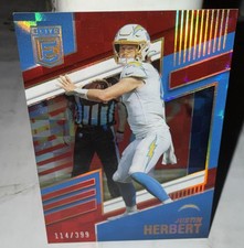 Justin Herbert 2022 Panini Donruss Elite Red #42 114/399 Chargers NFL Card