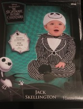 Disney Tim Burton Nightmare Jack Skellington Baby 3-6 Mos Halloween Costume-NEW