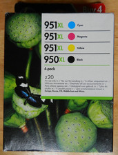 Genuine Hewlett Packard HP950XL HP951XL MPK C2P43AE 4 Pack of Ink Cartridges