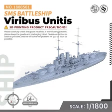 SSMODEL SSC1800501 1/1800 Military Model Kit SMS Viribus Unitis Battleship WOW