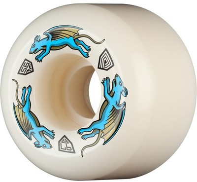Powell Peralta Dragon Formula Nano Rats  White AA2 56mm 97a Skateboard Wheels