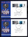 GB - 1965 Joseph Lister Centenary Phosphor & Ordinary on 2 x First Day Cover