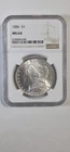 1886 $1  MORGAN SILVER DOLLAR  "PHILADELPHIA"  NGC MS64