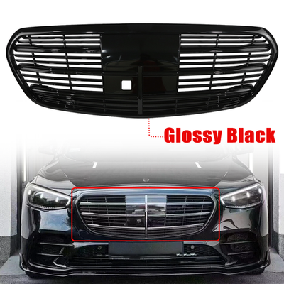 #ad Front Bumper Grille Gloss Black For 2021 2025 Mercedes Benz W223 S500 S580 $264.10