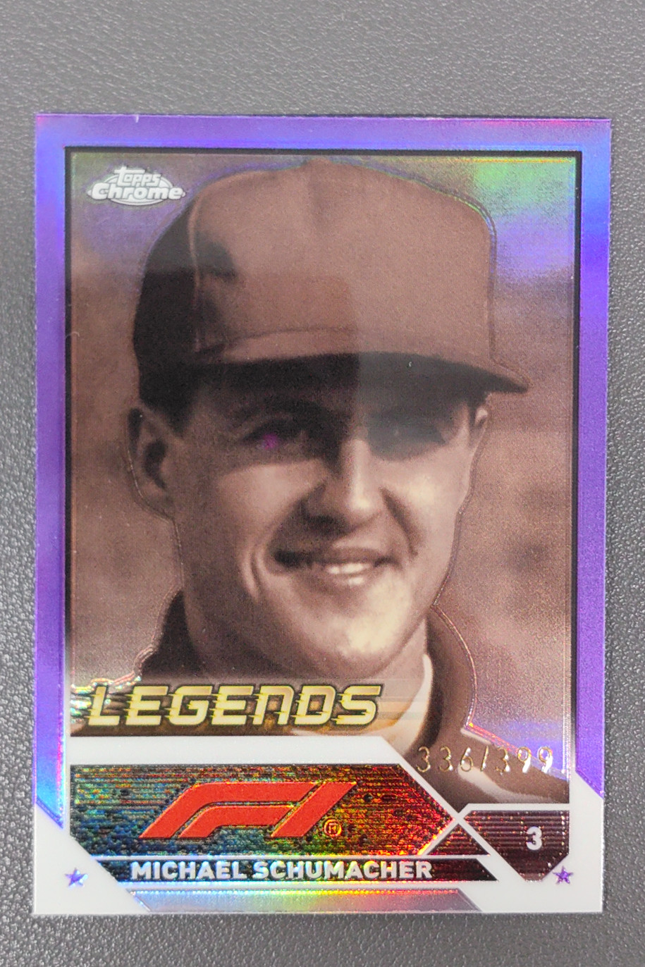 2023 Topps Chrome F1 Michael Schumacher Legends Purple Refractor /399 #199