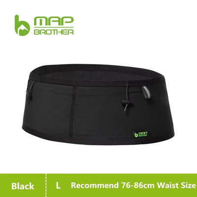 W1001 Woven Elastic Sports Waist Bag Pack Running Race Number Belt for Triathlon