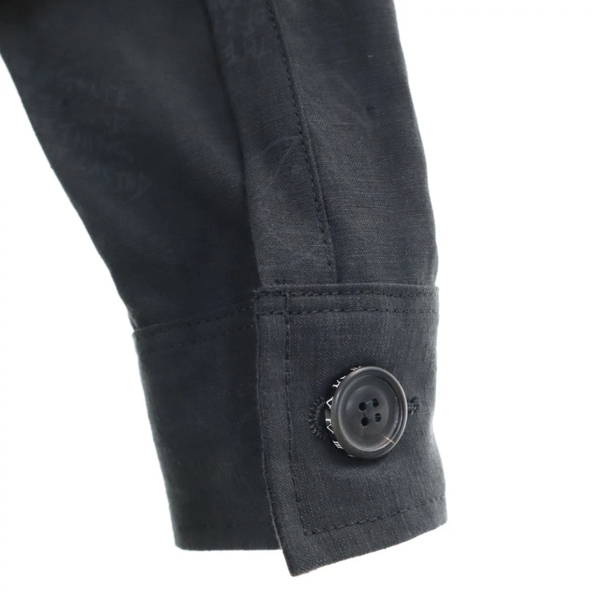 Used SHAREEF made in Japan linen trench coat 2 black Men's image 3