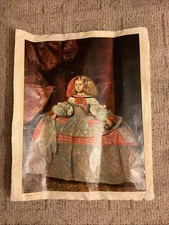 Antique Oleographic Portrait “La Infanta Dona Margarita De Austria”  20” X 24”