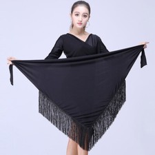 Adult Latin Rumba Samba Rhythm Practice Skirts Fringes Dress Salsa Ballroom Show