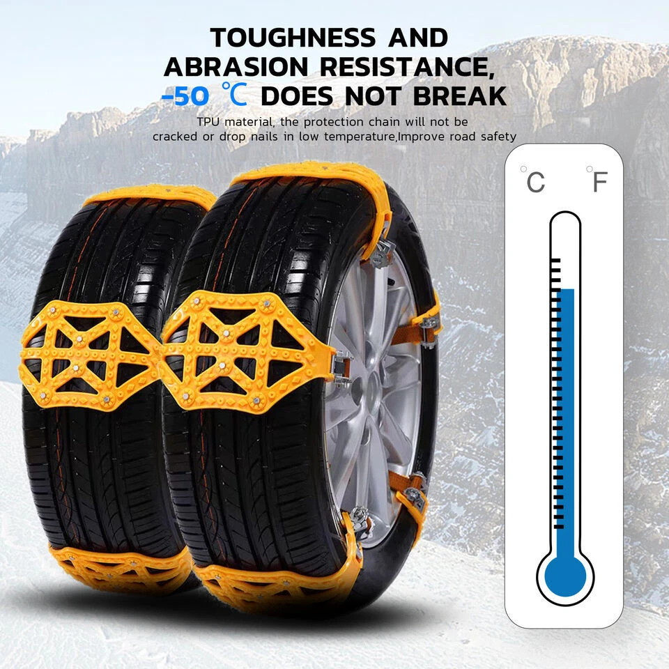 10 peças rastreador roda de neve correntes de pneus pneu antiderrapante emergência para Nissan Altima - Imagem 2 de 4