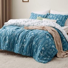 Comforter Set - Teal Blue Comforter, Cute Floral Bedding Queen 12 - Teal Blue