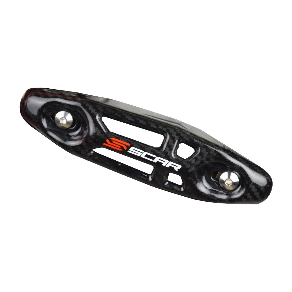 Couvre-coude d'échappement carbone Scar Racing pour vos sorties enduro et cross 4T