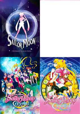 Sailor Moon (Staffel 1 2 3 4 5 + Crystal + 3 Film) ~ Alle Regionen ~ Englisch...
