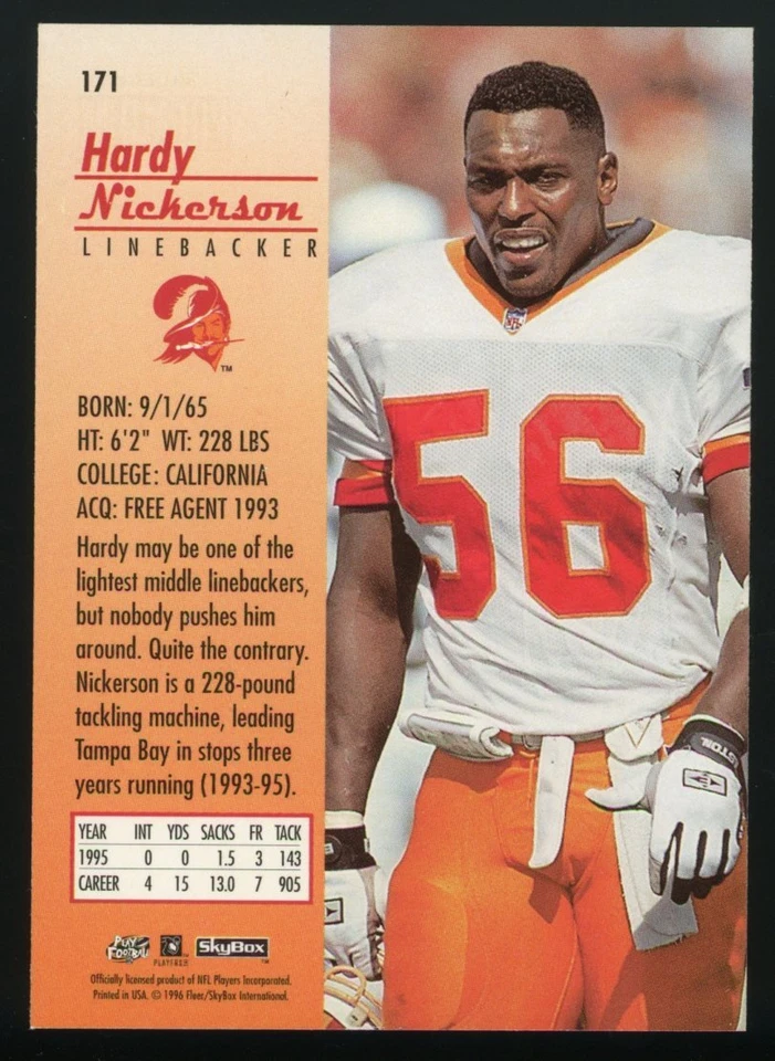 Nickerson Hardy 1996 Skybox Premium Card #171 - Image 4 of 4
