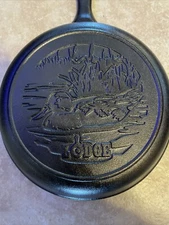 Lodge L5SKWLDK Black Cast Iron Wildlife Series-Mallard Skillet 8 x 12.38 in.