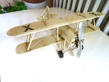 JOUET avion biplan en TÔLE vintage décoration oeuvre d'art