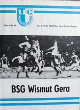 Programm 1. FC Magdeburg-BSG Wismut Gera 1977/78