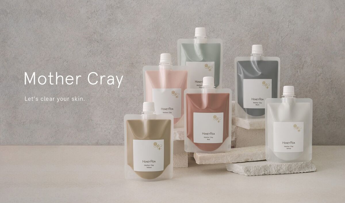 HONEYROA Mother clay 3色セット HONEY ROA Mother Clay Mask 6 Types Aging Pore Dry Oily Skin
