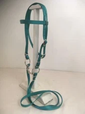 MINIATURE HORSE / SM PONY NYLON COMPLETE  BRIDLE  - TEAL