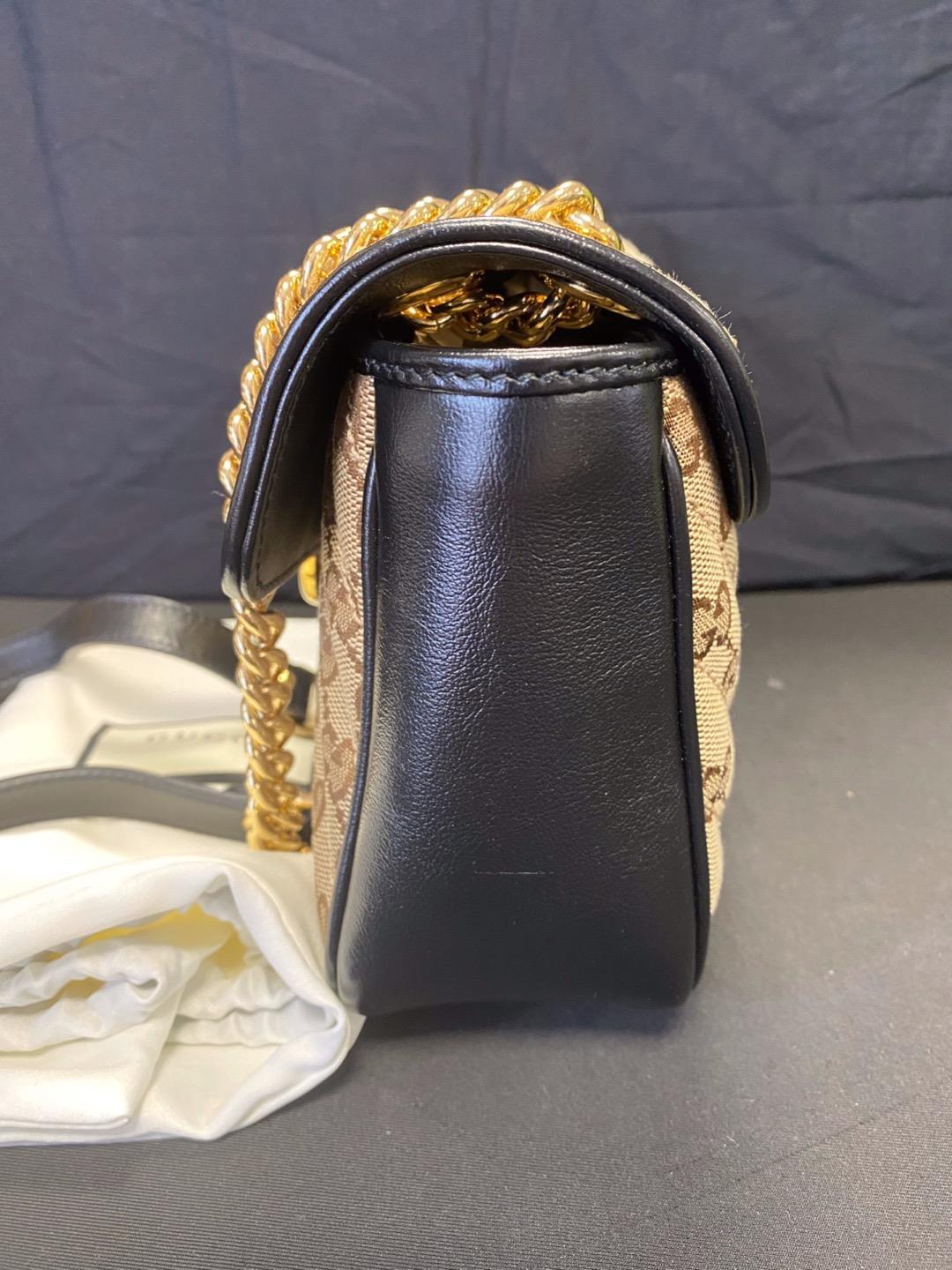 Authentic GUCCI GG Monogram Diagonal Quilted Marm… - image 4