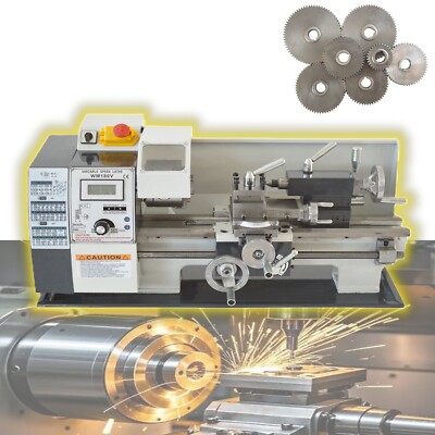 WM180V Metalworking Lathe Teaching Lathe 110V 600W Precision Mini Metal Lathe