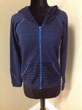 SOLOW SPORT STYLE Fitness Yoga Running Lounge Jacket Zip Front Hooded Stripe S/M