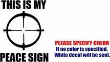 Vinyl Decal Sticker - This is My Peace Sign Car Truck Bumper Window JDM Fun 7"