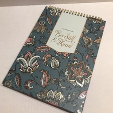 Adult Coloring Book Be Still and Know Bible Verse Psalm 46.10 Spiral Teal Floral
