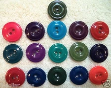 72 USA High Quality 3/4" Rim Buttons choose from 16 COLORS sewing crafts RUSSELL
