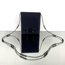 Jessica McClintock Black Evening Bag Purse with Bead Detail New BU39