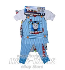 New Boys Toddler Thomas  Friends 4 Pc Pajama Set Sleepwear Blue 12M 18M 24M