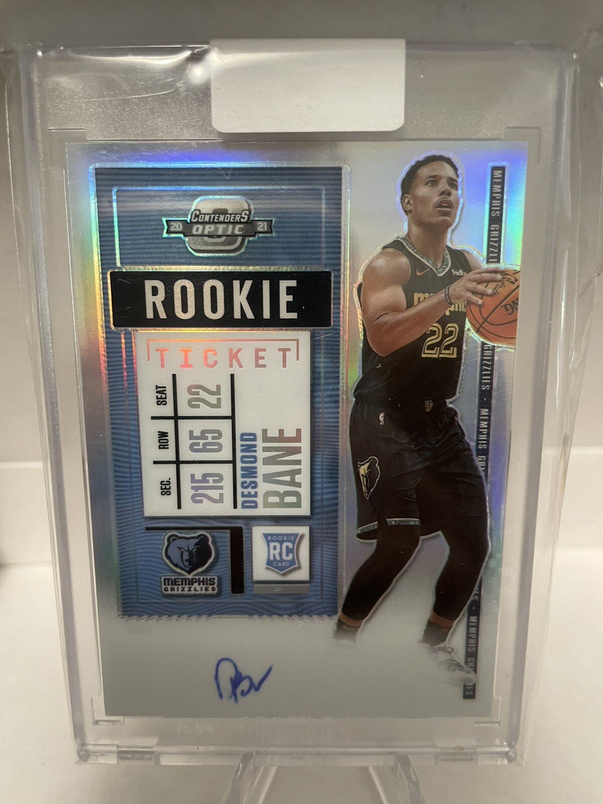 DESMOND BANE 2020-21 PANINI CONTENDERS OPTIC #126 ROOKIE TICKET AUTO PRIZM