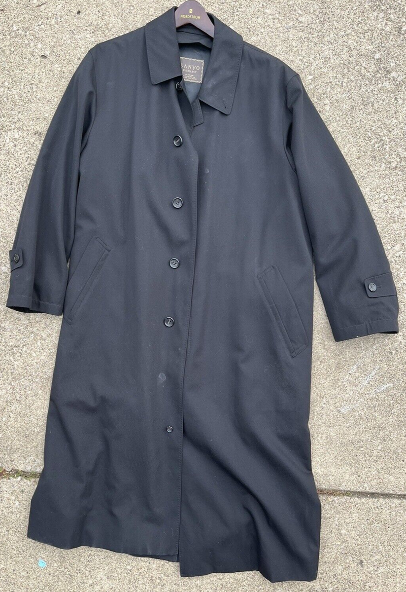 [新品]SANYO COAT - GORE TEX Sanyo Excellent Men's Large Overcoat Trench Coat Black 46 | eBay