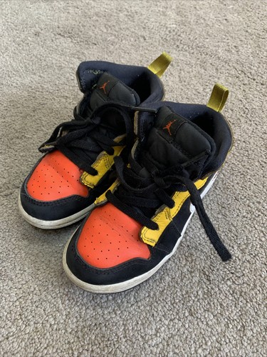 Nike Air Jordan 1 Mid Amarillo Orange Yellow BQ6933-087 Kids Youth 9C | eBay