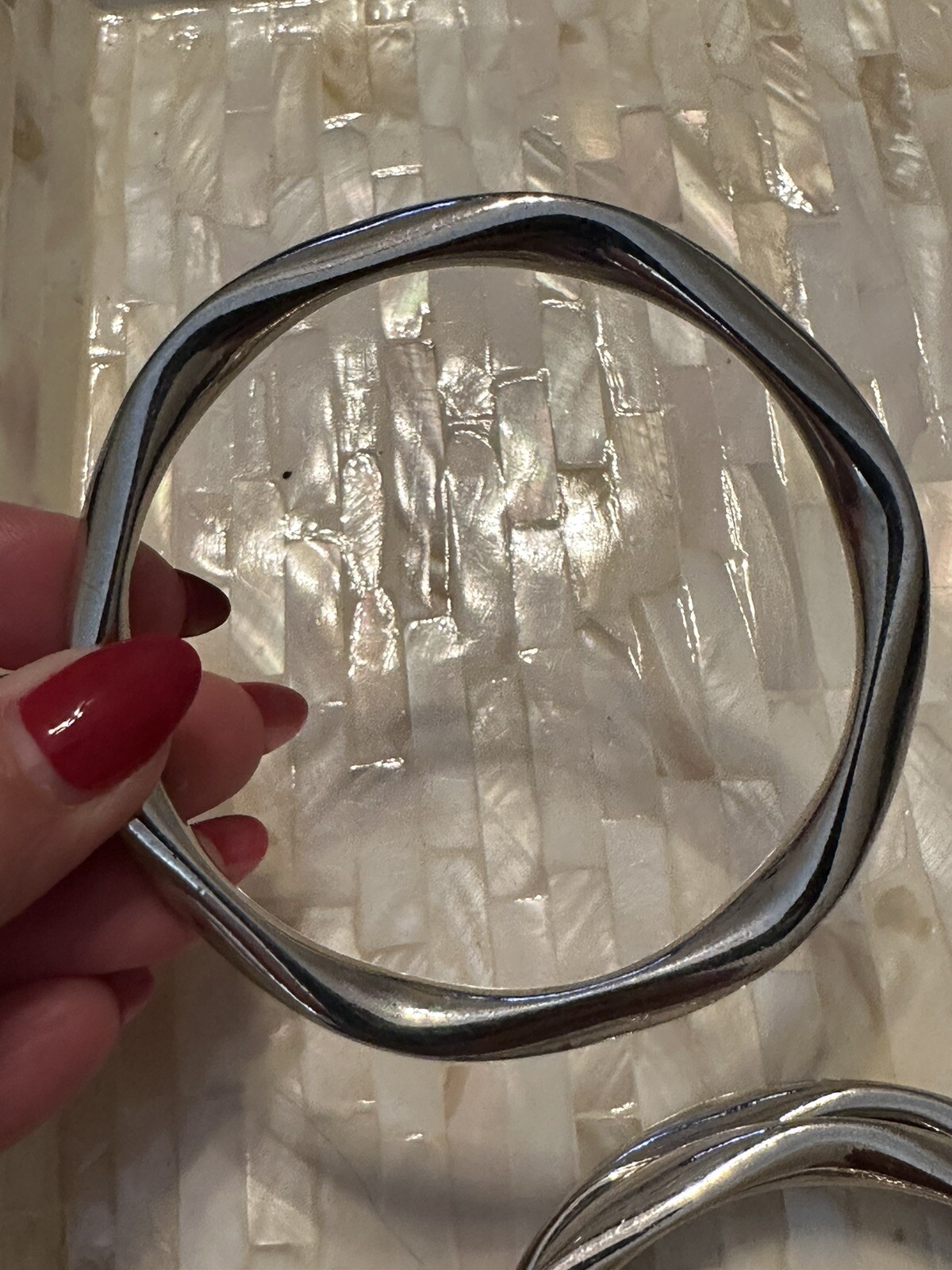 3 Silver Colored Bangles - Excellent Condition - image 1