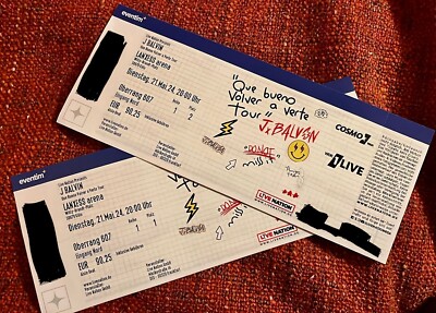 2x Tickets J Balvin Köln - Que Bueno Volver a Verte Tour