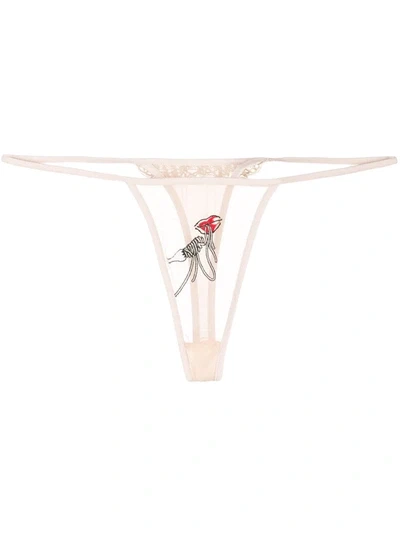 Kiki De Montparnasse Caroline Vreeland Nude Pasta Thong Size XL 48128 $248 - Image 4 of 4