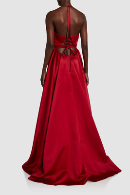 Faviana Lace-Up Satin Ball Gown, Ruby, Women's, 12 Faviana Lace-Up Satin Ball Gown, Ruby, Women's, 12