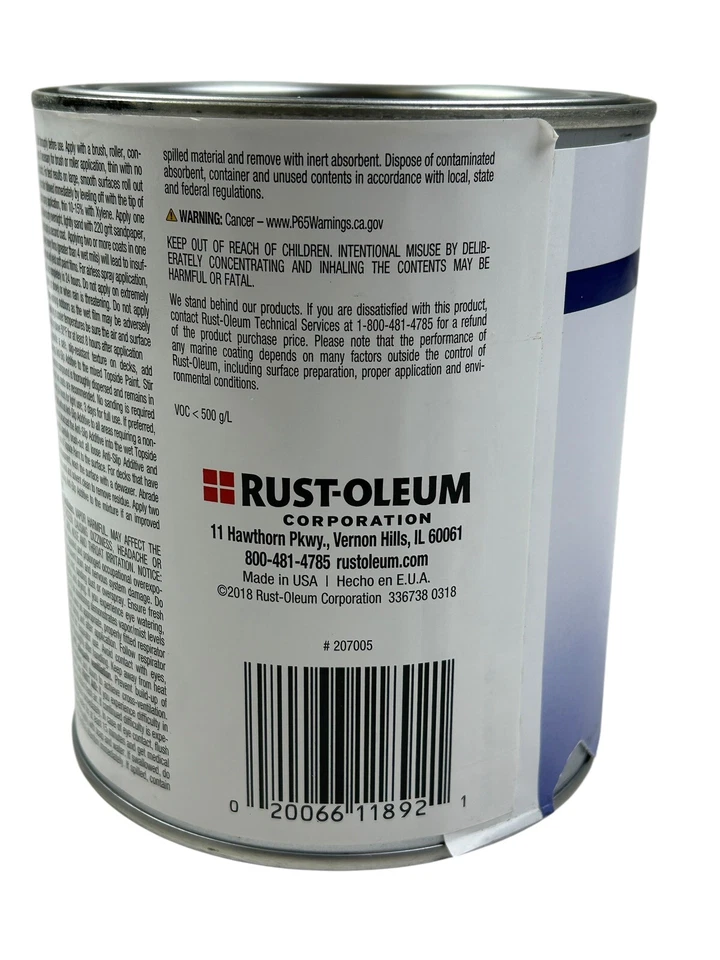 1 Qt Battleship Cinza Ferrugem Óleo Barco Marinho Tinta Brilhante Superior 207005 - Imagem 2 de 3