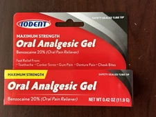Oral Analgesic Gel Maximum Strength 0.42 Oz. New