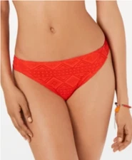 Hula Honey Hipster Bikini Bottom XL Swim Brief Diamond Crochet Red Juniors