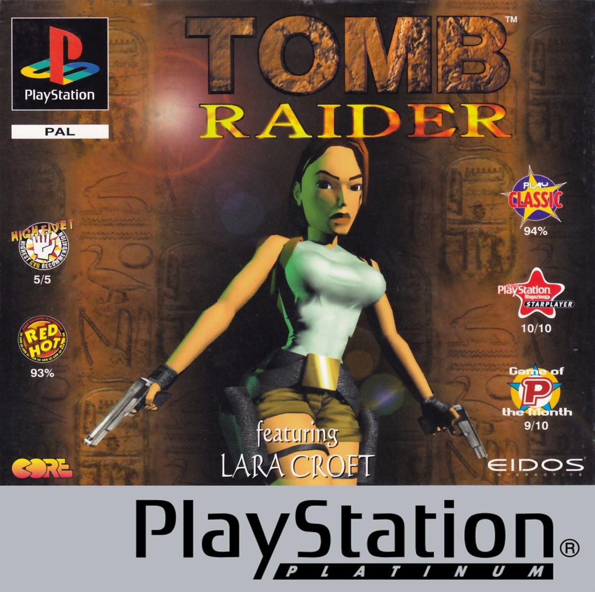 Tomb Raider (Platinum) (Sony PlayStation 1, 1999) European
