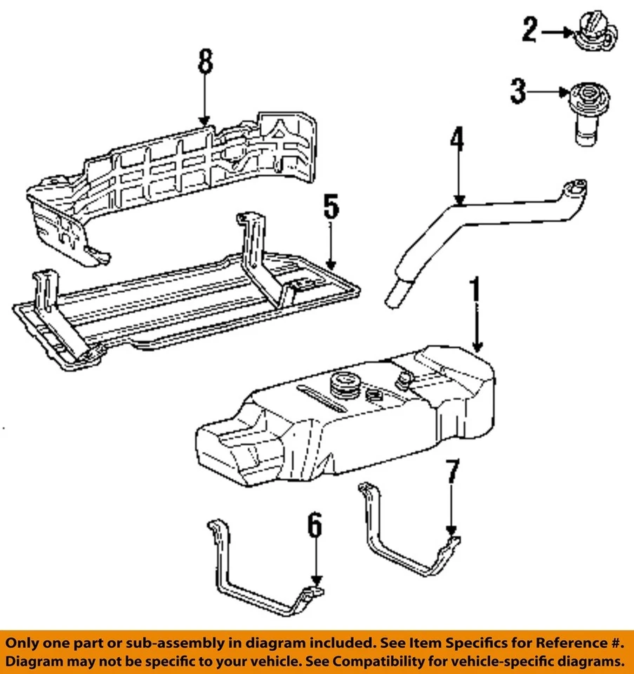 Tanque de combustible delantero con transmisor 7,3 L diésel tracción trasera OEM 1990 1997 Ford F250HD Foto 3 de 4