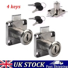 2PCS Cam Drawer Furniture Lock Door Letter Mailbox Cabinet Cupboard lock 4 keys