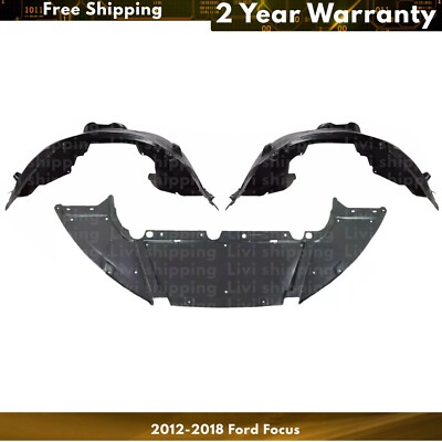 Front Fender Liner & Engine Splash Shield For 2012-2018 Ford Focus